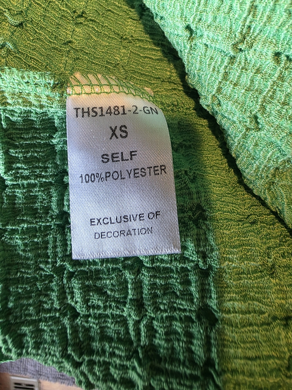 THML Kelly Green Ruffle Sleeve Knit Top - Picture 5 of 5